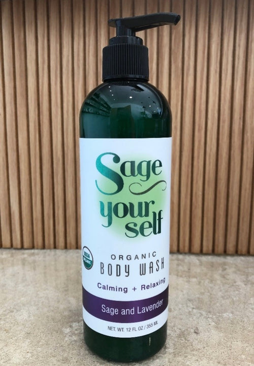 Sage Your Self organic body wash with sage and lavender, 12 oz